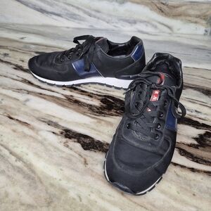 Stylish Black and Blue Men's Sneakers